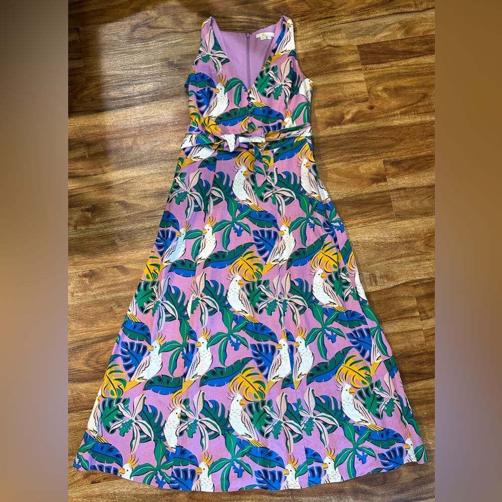 Boden Lilac v-neck maxi dress